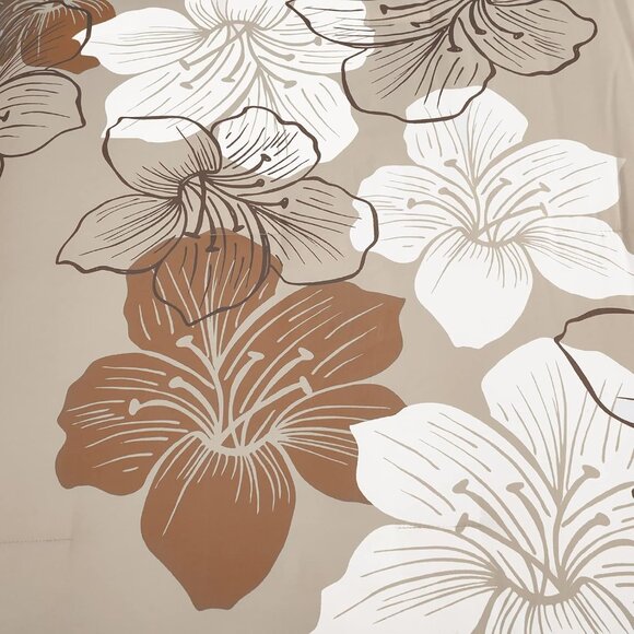 New 3 PC Taupe Bohemian Floral Comforter Set • King - Picture 3 of 4